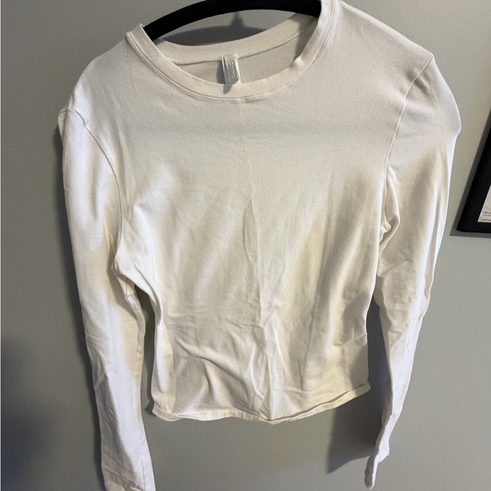 Skims White Long Sleeve Top